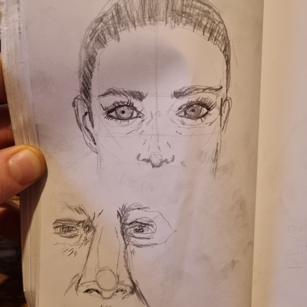 Face and eyes study.