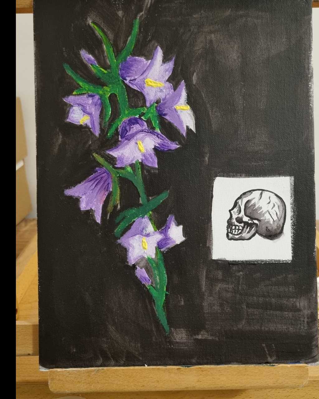 Bluebells and Skull